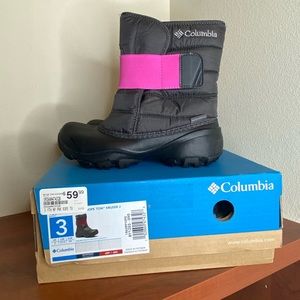 Columbia Youth Rope Tow Kruser 2 Snow Winter Boots, Size 3, Black & Pink